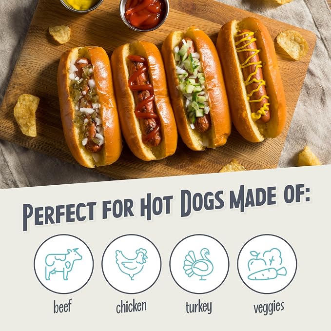 Nostalgia Pop-Up 2 Hot Dog and Bun Toaster With Mini Tongs, Works with Chicken, Turkey, Veggie Links, Sausages and Brats