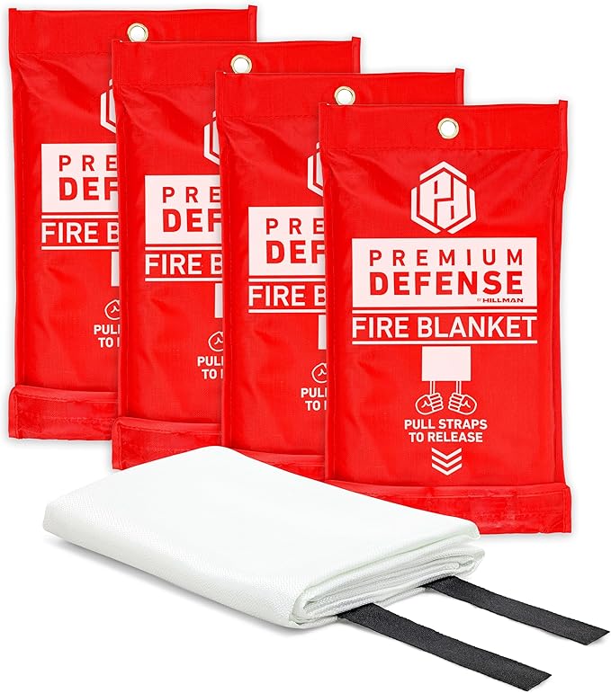 Premium Defense Fire Blanket, Emergency Fire Blanket, Fire Extinguisher, Flame Suppression, Fiberglass