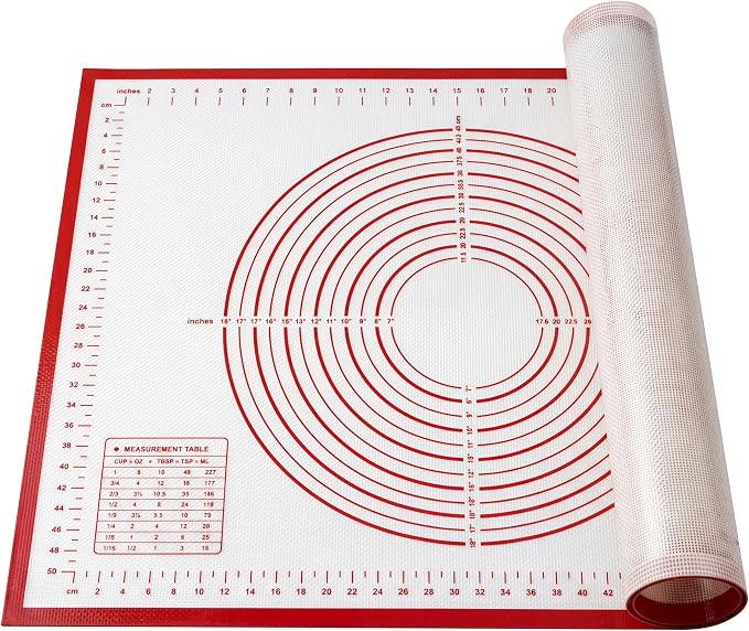 HOOMIL Silicone Baking Mat, 32"x24" | Food-Grade, BPA-free, Non-Stick,Non-Slip, Precision Measurements, Large, Easy to Store