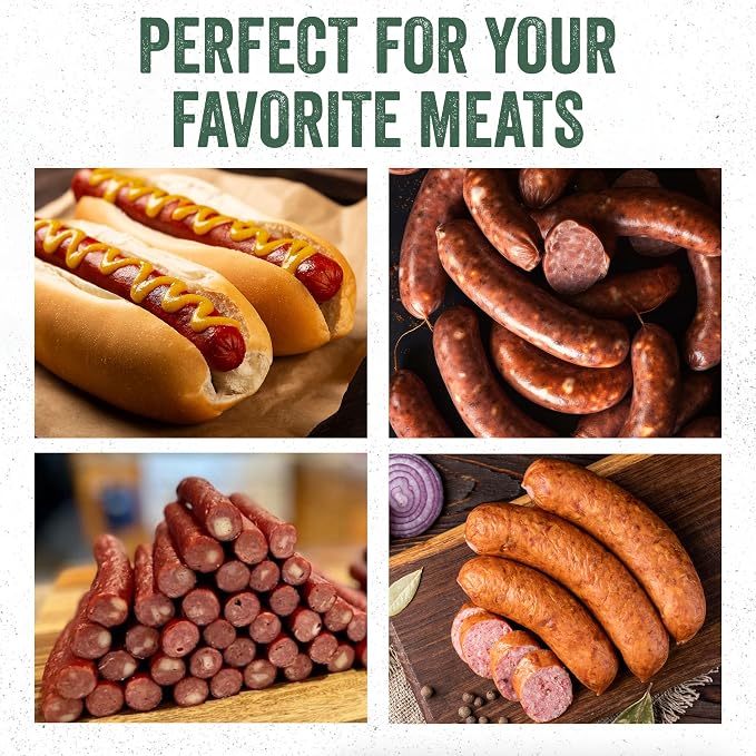 LEM Products Clear Smoked Collagen Casings, 19mm, Edible Sausage Casings, Stuffs Approximately 16 Pounds Per Pack, Great for Snack Sticks, Hot Dogs, Metts, Andouille, Brats, and More, 2-Pack