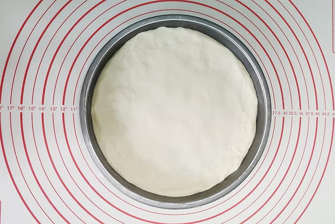 Yansumi silicone pastry non stick baking mat with measurement fondant mat with three sizes for silicone baking mat, counter mat, dough rolling mat,fondant/pie crust mat (Red, 24"L x16"W)