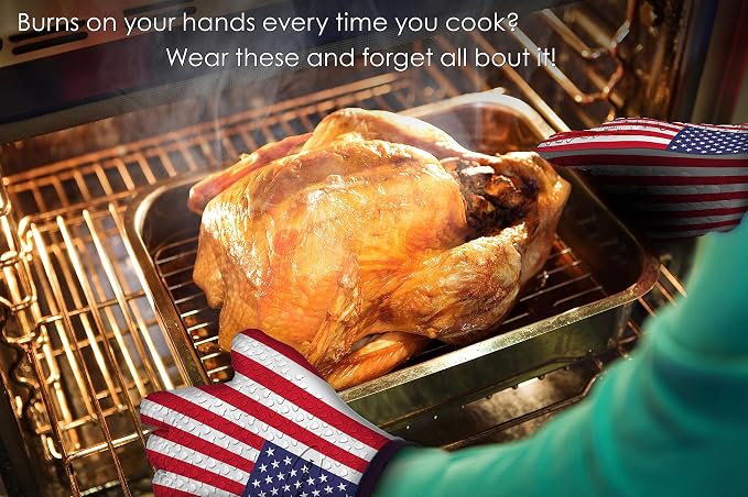 KITCHEN PERFECTION Silicone Smoker BBQ Gloves - Heat Resistant Oven Mitts | Waterproof, 5-Finger Design For A Better Grip, for Pitmasters, Meat Smoking, Grilling, Cooking, Frying Turkey | Grill Gift