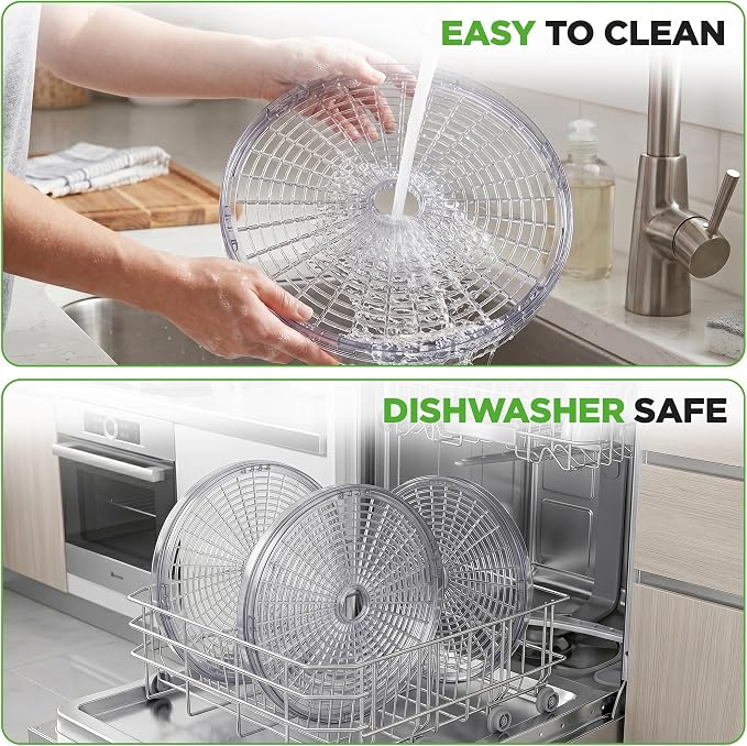 NutriChef Food Dehydrator - Dehydrate Beef Jerky, Meat, Mushrooms, Fruits & Vegetables at Home | Utilizes High-Heat Circulation for Even Dehydration | Includes 5 Easy-to-Clean Trays | White