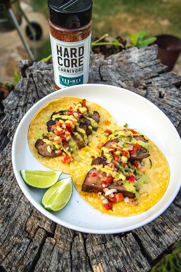 Hardcore Carnivore Tex Mex Grilling Seasoning, Taco & Fajita, 10.75oz | Texas-Made Spice Blend with Chili Powder, Cumin & Garlic - Great on Chicken, Beef, Nachos & Enchiladas MSG-Free & Gluten Free