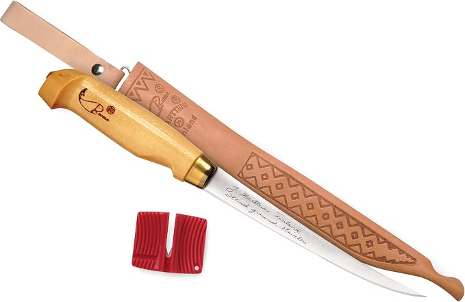 Rapala Fish 'n Fillet Knife, 4 Inch Stainless Steel with Sheath | Fish Cleaning Knife, Razor Sharp Stainless Steel Blade, Non-Slip Comfort Grip, Fishing Knife, Panfish, Trout, Walleye