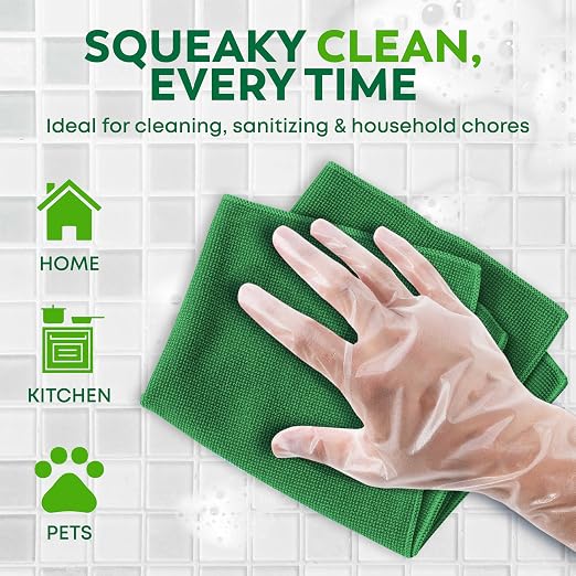 Keppi 100 pcs Disposable Gloves - BPA & Latex Free - Gloves Disposable Latex Free - For Food Handling - Food Safe - For Cooking - Bulk Purchase - Great Fit - Plastic