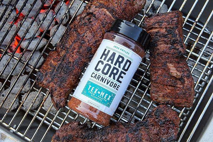 Hardcore Carnivore Tex Mex Grilling Seasoning, Taco & Fajita, 10.75oz | Texas-Made Spice Blend with Chili Powder, Cumin & Garlic - Great on Chicken, Beef, Nachos & Enchiladas MSG-Free & Gluten Free