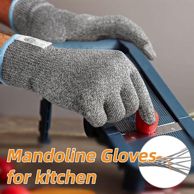 Schwer ANSI A6 Cut Resistant Gloves, Food Grade Cutting Gloves for Kitchen Food Prep, Mandoline Gloves for Meat Cutting, Oyster Shucking, Knife Proof, Wood Carving, CR1401,150Pairs, XL