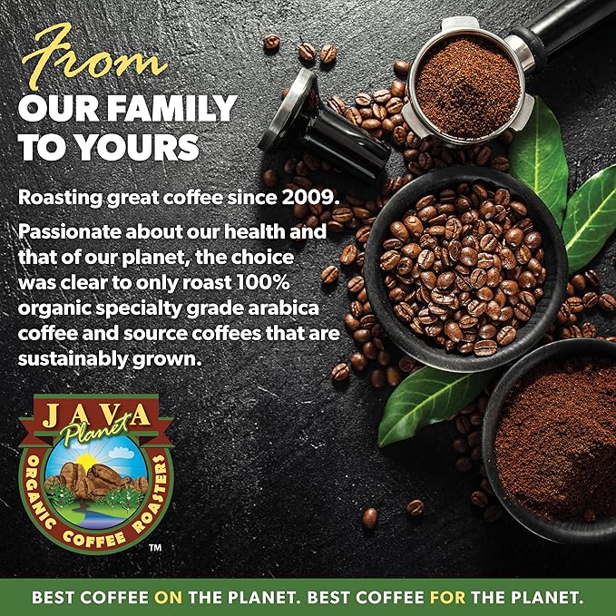 Low Acid Organic Coffee – Whole Bean, Mold-Free & Stomach Friendly by Java Planet, Guatemalan Single Origin Coffee, Medium Roast, Smooth Full Flavored, Smithsonian Bird Friendly, 1LB Bag