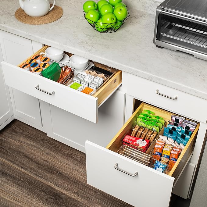 ClearSpace Pantry Organizers and Storage and Cabinet Organizer, 8 Pack | Organize snacks, groceries, and kitchen essentials with storage bins designed for pantry shelves, refrigerators, and cabinets
