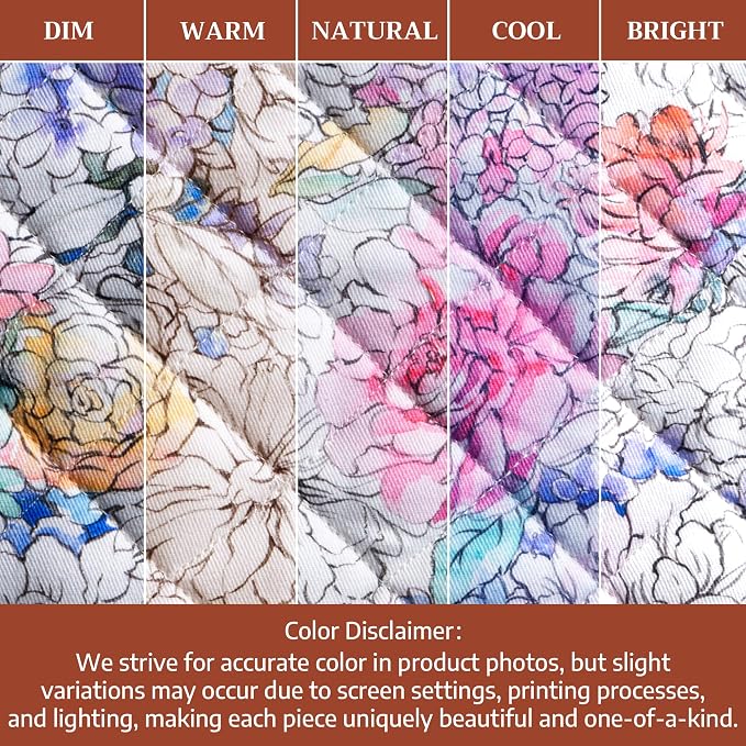 Maison d' Hermine 100% Cotton Oven Mitt & Pot Holder Set (7.5"x13" & 8"x8") | Heat Resistant BBQ Cooking Gloves with Loop Baking Grilling Kitchen Hotel Home Farmhouse Spring Summer - Floral Love