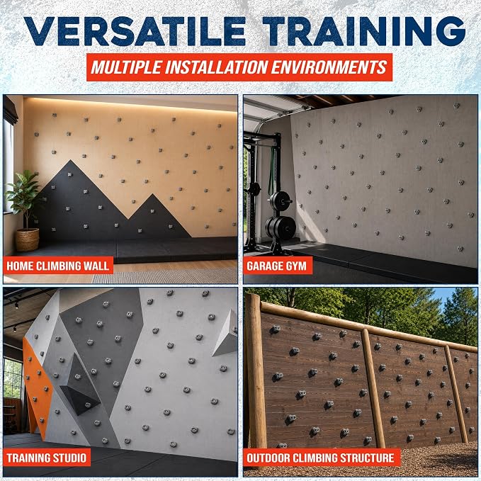 25 Large Screw On Rock Climbing Holds for Rock Wall Grips Made in USA | Rock Climbing Holds for Indoor Outdoor Play Set, Garage Gym, Bouldering, Trees - Rocky Mountain Climbing Gear