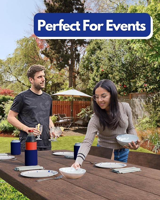 PartyPrints 200 Pack Navy Blue Blank Can Cooler Sleeves, Customizable Bulk Insulated Foam for Beer, Collapsible Plain Drink Holder, Cold Soda Insulator, 12oz Regular, 16oz Tall Cans