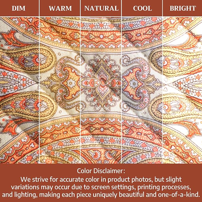 Maison d' Hermine Pot Holders 100% Cotton Potholders (8" x 8", Pack of 2) | Heat Resistant Hot Pads with Loop BBQ Cooking Baking Hotel Kitchen Handling Hot Pans Thanksgiving Christmas - Kashmir Paisley