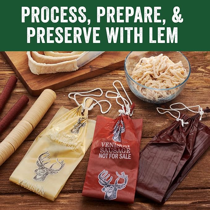 LEM Products Natural Sheep Casings, 19–21mm Edible Sausage Casings for Snack Sticks, Hot Dogs, Breakfast Sausage, Pepperoni, Salami, Homemade Sausages, Stuffs Approx. 15 lbs, 5.1 Ounce Package