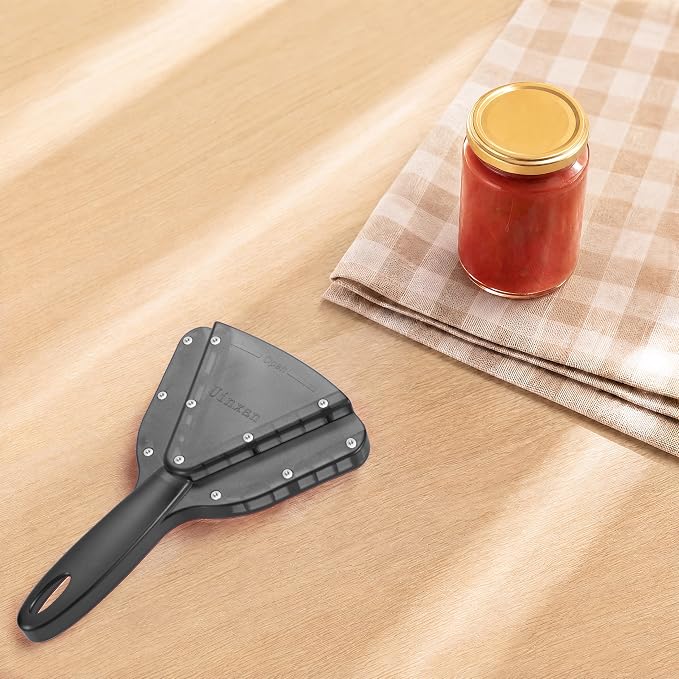 Uinxan Jar Opener for Weak Hands & Seniors with Arthritis - Handheld Manual | Effortlessly Opens Stubborn Screw Lids & Bottle Caps. 304 Stainless Steel. Durable. Patented Kitchen Gadget (Black)