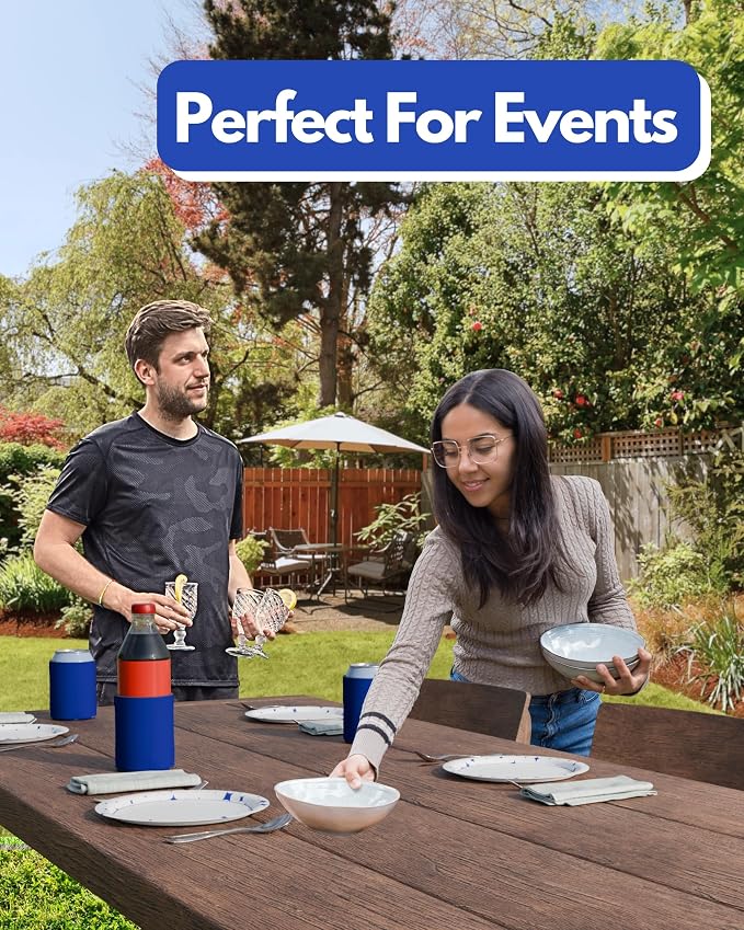 PartyPrints 200 Pack Royal Blue Blank Can Cooler Sleeves, Customizable Bulk Insulated Foam for Beer, Collapsible Plain Drink Holder, Cold Soda Insulator, 12oz Regular, 16oz Tall Cans