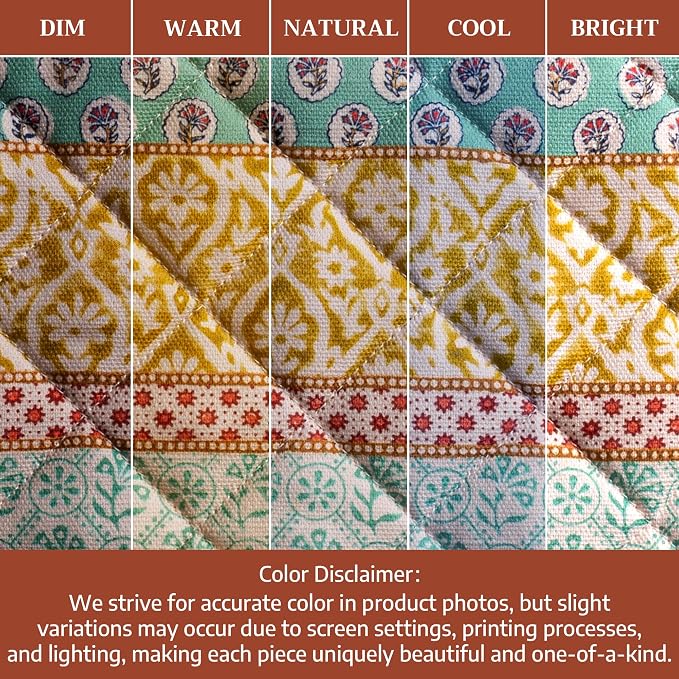Maison d' Hermine Pot Holders 100% Cotton Potholders (8" x 8", Pack of 1) | Heat Resistant Hot Pads with Loop BBQ Cooking Baking Farmhouse Kitchen Handling Hot Pans Spring Summer - Provence