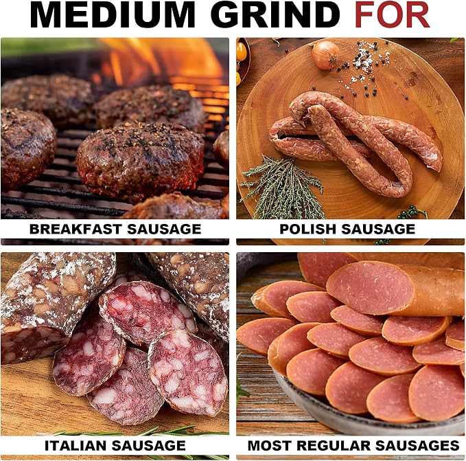#12 Meat Grinder Plate 6mm, Heavy Duty Stainless Steel | Fits #12 grinders & makes 6mm grind, Rustproof stainless steel, For coarse sausage & burger, Heavy duty for home use.