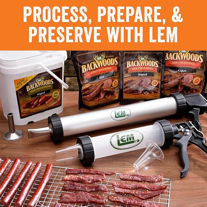 LEM Products Jerky Cannon and Gun Double Jerky Nozzle, 2 Jerky Slots, Stainless Steel