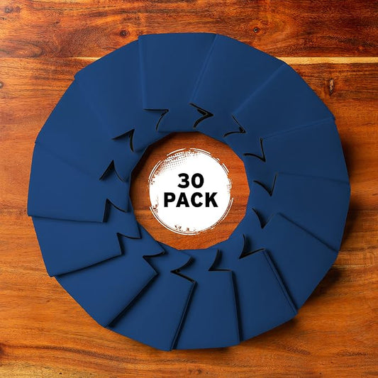 Blank Beer Can Coolers Sleeves (30-Pack) Soft Insulated Beer Can Coolies - HTV Friendly Plain Koolies in Bulk for Beer Cans & Bottles - Coolie Blanks for Vinyl Projects & Wedding Favors (Royal Blue)