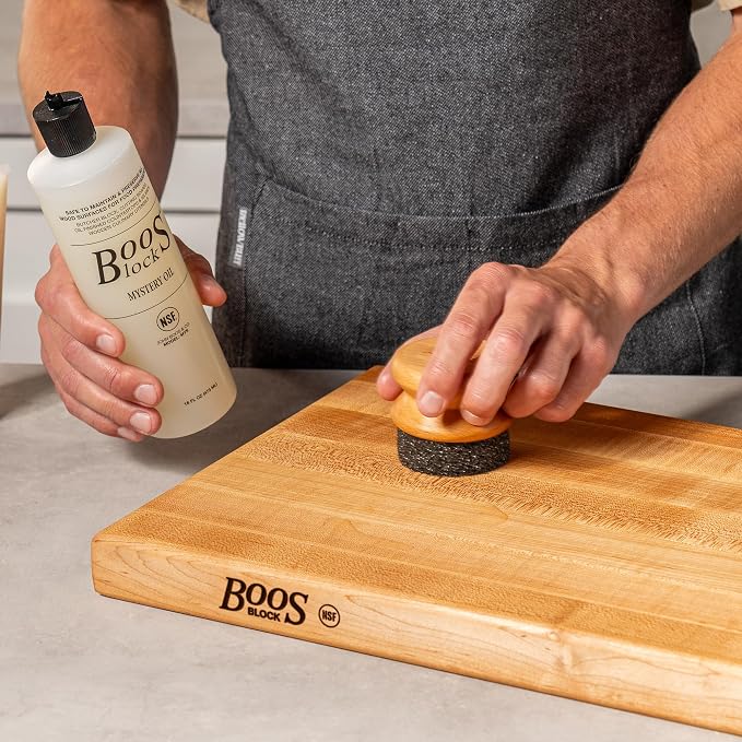 John Boos 3-Pack Mystery Oil, Food-Grade Care Set, 16 oz - All-Natural Maintenance Formula for Butcher Blocks, Cutting Boards, Wooden Countertops & Wood Culinary Utensils | All-Natural Maintenance Formula for Butcher Blocks, Cutting Boards, Countertops...