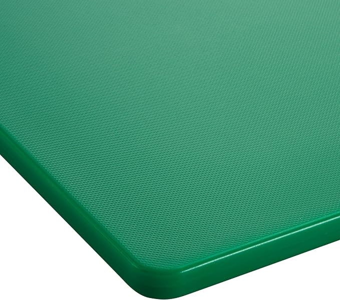 Winco 18" x 24" Green Heavy-Duty Plastic Cutting Board (Set of 6) | Dishwasher safe, Stain resistant, Minimizes dulling, Great for Charcuterie, Cheese, Appetizers and Buffet Displays