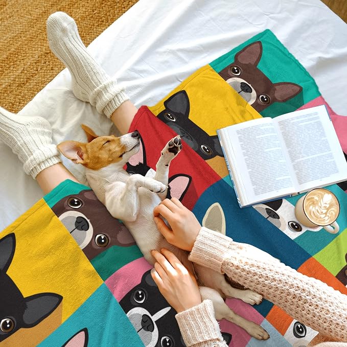 Boston Terrier Baby Blanket 30x40 Inches - Super Soft Flannel Throw Blanket for Infants & Toddlers - Adorable Puppy Blanket for Nursery & Strollers - Cute Boston Terrier Gifts for Dog Lovers