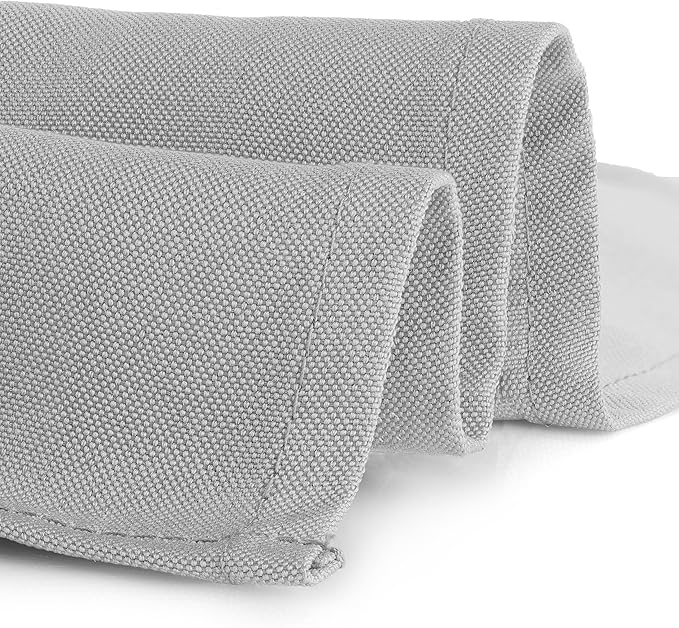 Gee Di Moda Rectangle Tablecloth - 60 x 126 Inch Silver Table Cloth for 8 Foot Rectangle Table - Heavy Duty Washable Fabric - for 8 Ft Buffet Table, Holiday Party, Dinner, Wedding & Baby Shower